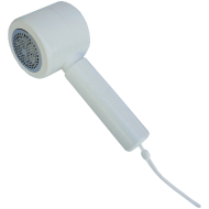 Aparat de inlaturat scamele, alb, din plastic, cu 6 lame metalice si cablu USB pentru incarcare, 19 CM